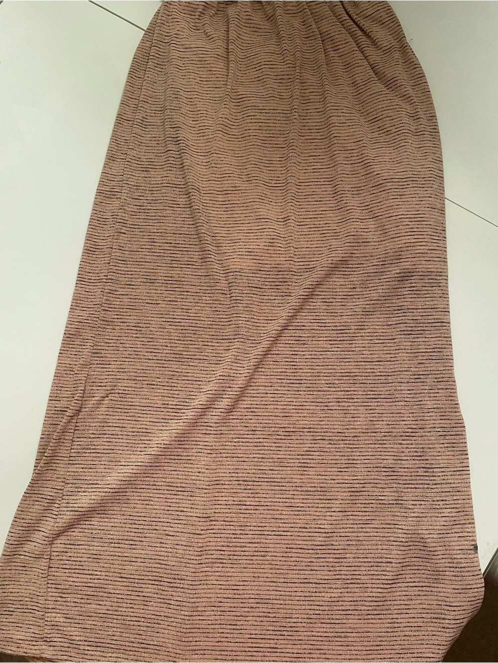 Striped Spaghetti Strap Midi Dress - tan and black - Picture 2 of 3